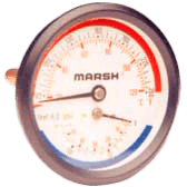 Marsh Bellofram Boiler Gauge, Tridicator